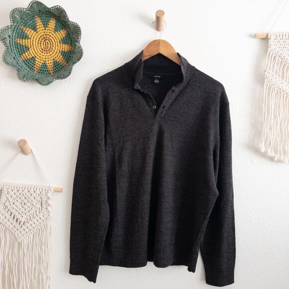 Alfani Merino Gray Wool Men's Pullover Sweater Size Large - Picture 1 of 4
